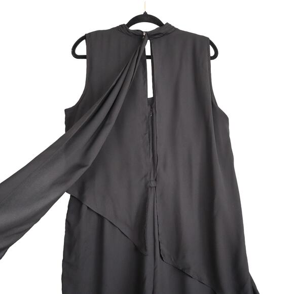 Lane Bryant Womens Drapey Layered Jumpsuit Plus Size 16 Black Layered Lagenlook - Picture 6 of 13